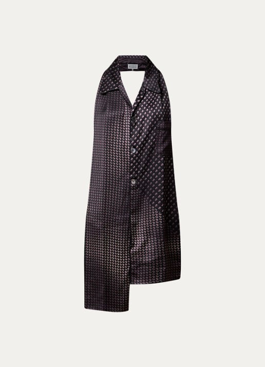 Maison Margiela Kraag met paisley dessin - voorkant zwart