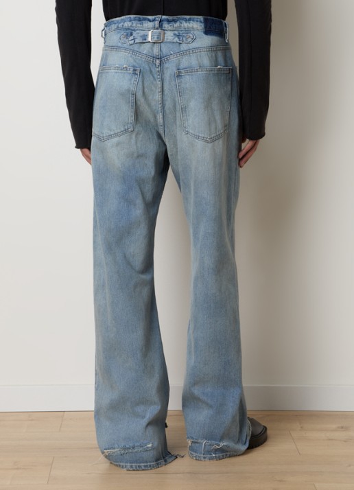 Maison Margiela Loose fit jeans met lichte wassing - achterkant 6 indigo