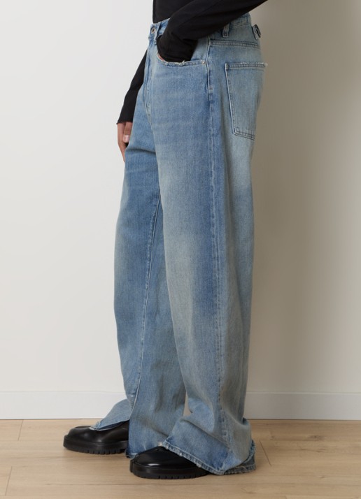 Maison Margiela Loose fit jeans met lichte wassing - detail 2 indigo