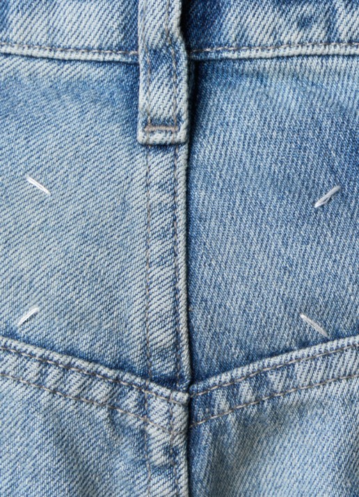 Maison Margiela Loose fit jeans met lichte wassing - detail 3 indigo