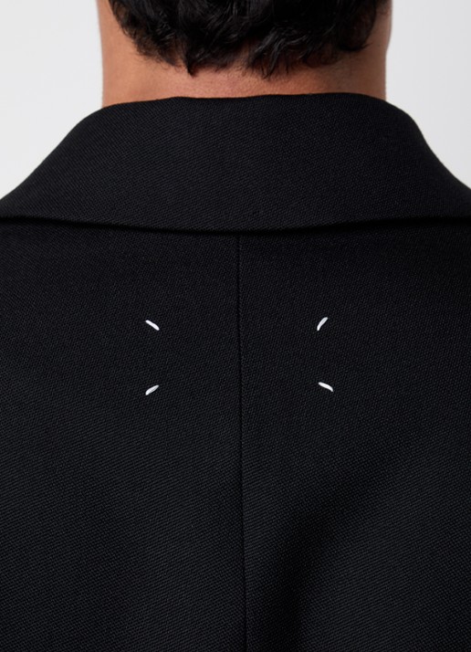 Maison Margiela Mantel van scheerwol - detail 4 zwart