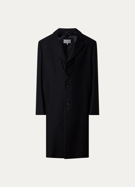 Maison Margiela Mantel van scheerwol - voorkant 5 zwart