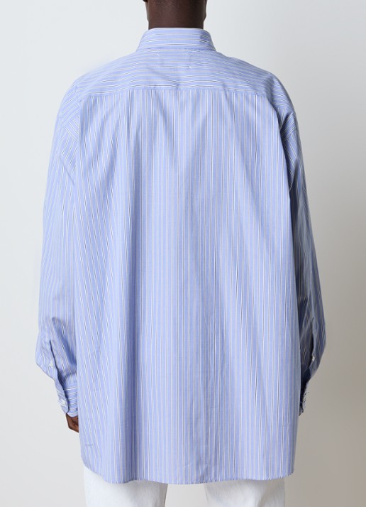 Maison Margiela Oversized overhemd met streepprint - achterkant 5 blauw