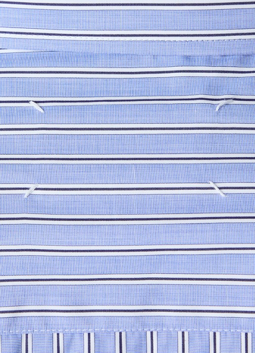 Maison Margiela Oversized overhemd met streepprint - detail 2 blauw