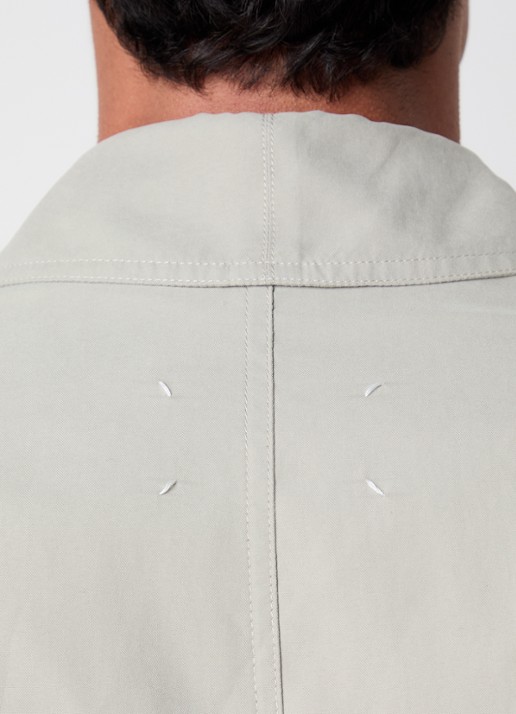 Maison Margiela Peach mantel met steekzakken - detail 4 zand