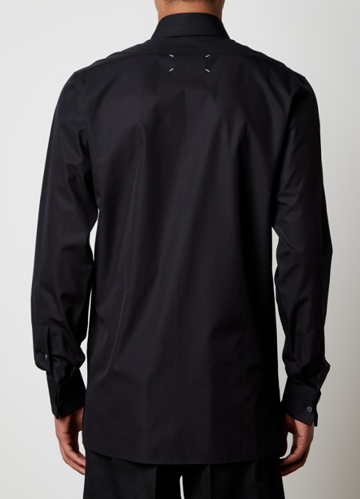 Maison Margiela Regular fit overhemd met dubbele manchet - achterkant 5 zwart