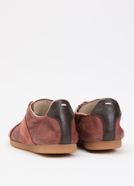 Maison Margiela Replica 6 sneaker met suède details - achterkant 6 roestbruin