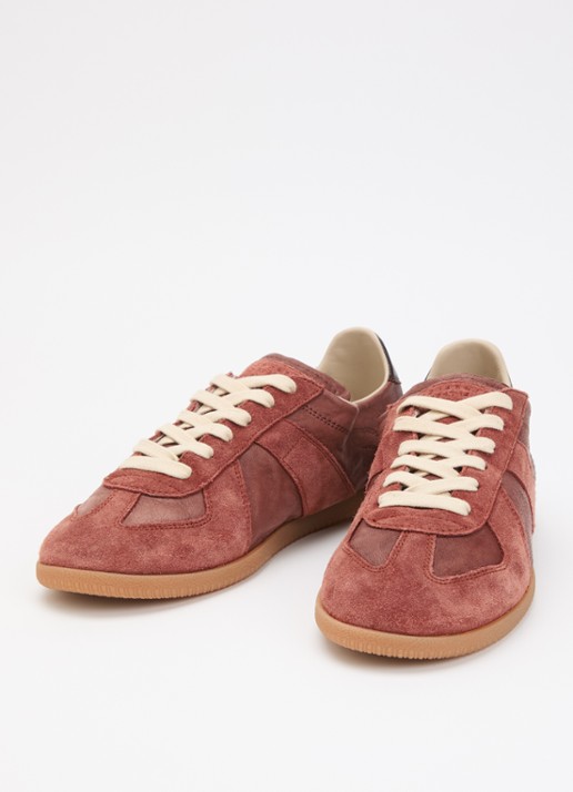 Maison Margiela Replica 6 sneaker met suède details - detail 2 roestbruin