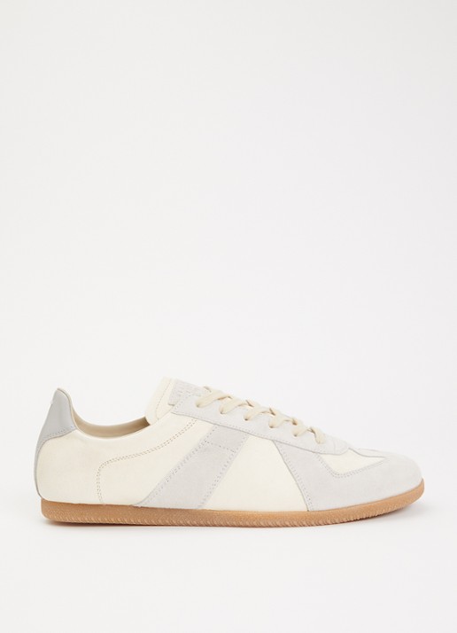 Maison Margiela Replica sneaker van kalfsleur met details van suède