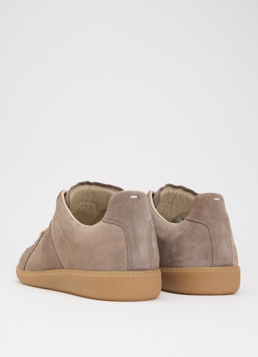 Maison Margiela Replica sneaker van kalfssuède - achterkant 5 taupe