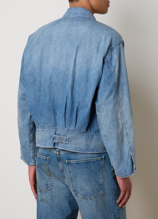 Maison Margiela Spijkerjas met klepzakken - achterkant 6 indigo