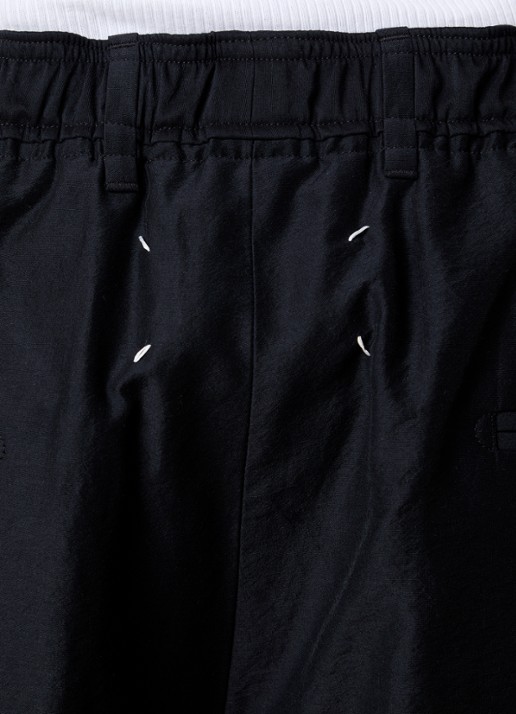 Maison Margiela straight fit broek in zijdeblend met steekzakken - detail 3 blauw