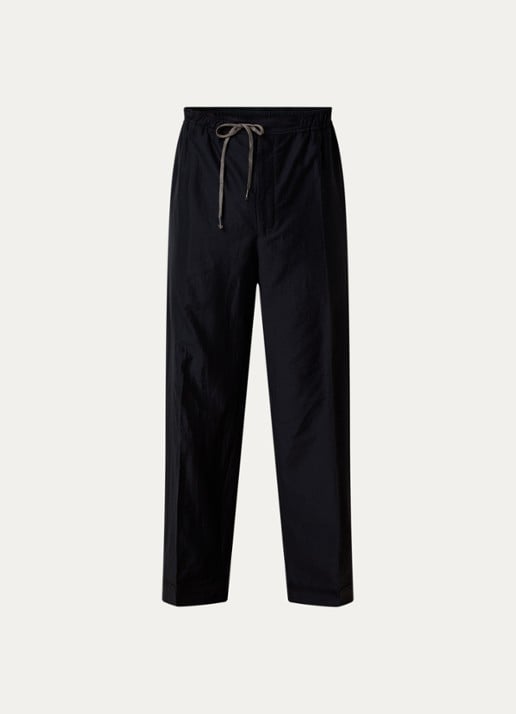 Maison Margiela straight fit broek in zijdeblend met steekzakken