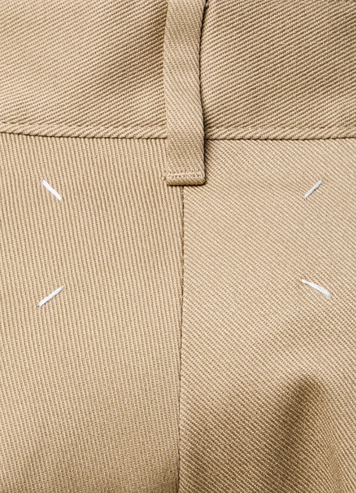 Maison Margiela Straight fit broek met steekzakken - detail 3 khaki