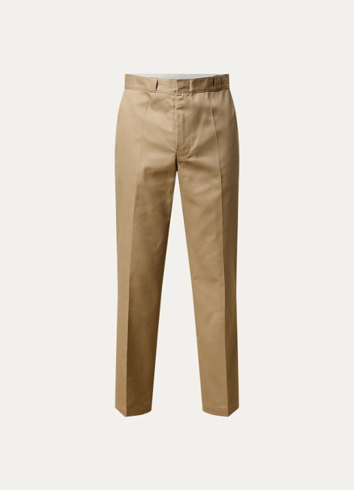 Maison Margiela Straight fit broek met steekzakken - voorkant 4 khaki