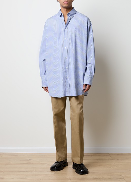 Maison Margiela Straight fit broek met steekzakken - voorkant 5 khaki