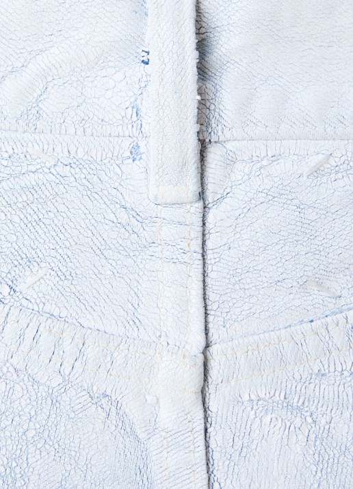 Maison Margiela Straight leg jeans met destroyed afwerking - detail 3 wit