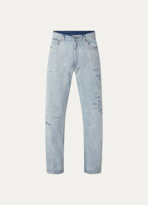 Maison Margiela Straight leg jeans met destroyed afwerking