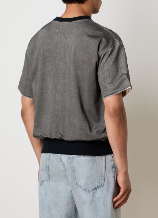 Maison Margiela Sweater met logo - achterkant 3 donkergrijs