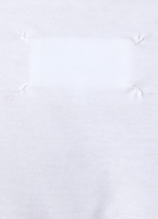 Maison Margiela T-shirt met logoborduring - detail 5 wit