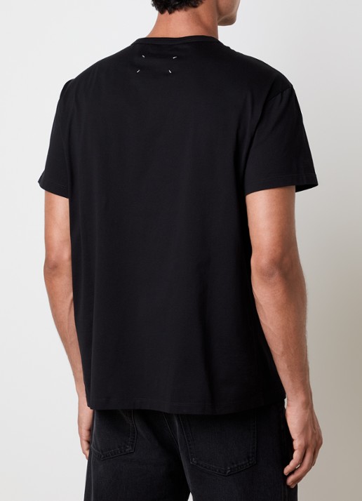 Maison Margiela T-shirt met logoborduring - achterkant 5 zwart