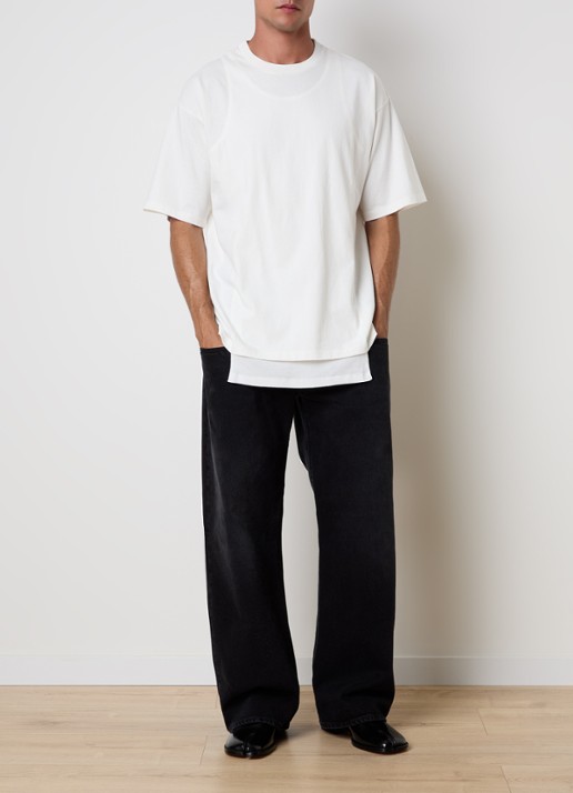 Maison Margiela T-shirt met ronde hals - voorkant 5 gebroken wit
