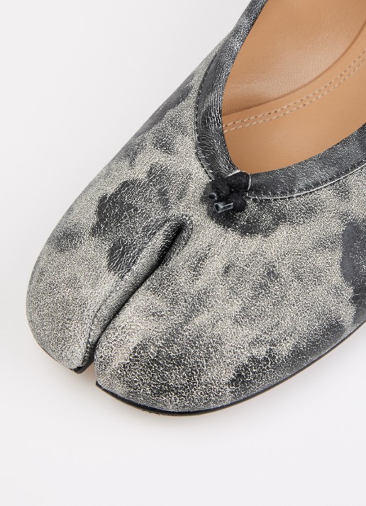 Maison Margiela Tabi ballerina van kalfsleer - detail 4 grijsmele