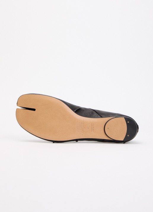 Maison Margiela Tabi ballerina van kalfsleer - detail 3 zwart