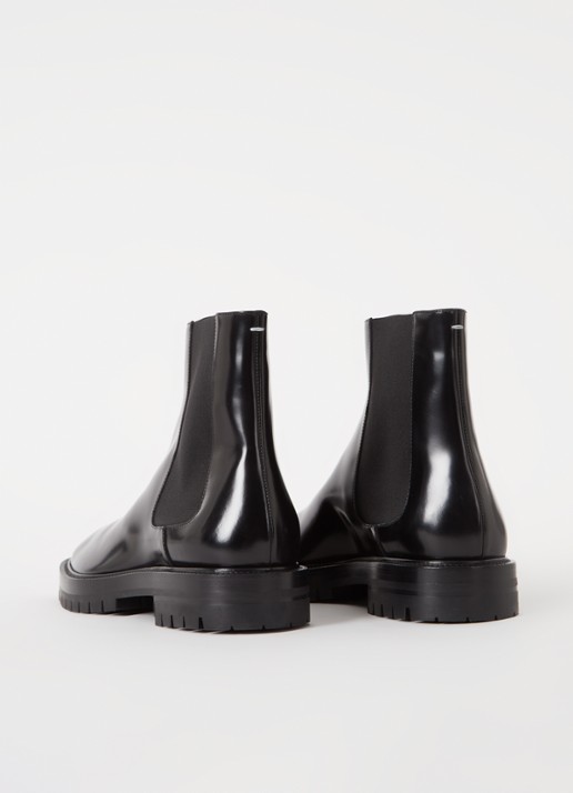 Maison Margiela Tabi chelsea boot van kalfsleer - achterkant 4 zwart