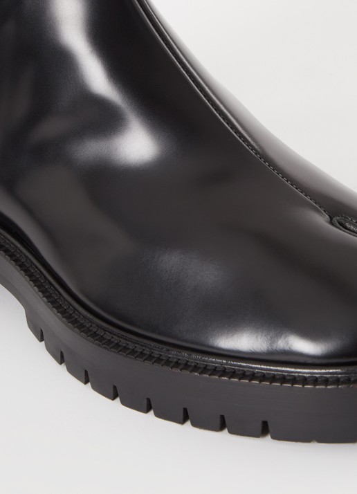 Maison Margiela Tabi chelsea boot van kalfsleer - detail 3 zwart