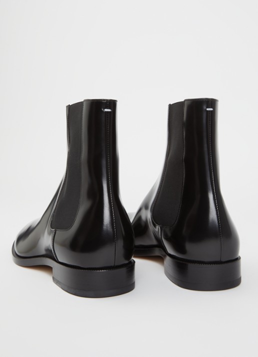 Maison Margiela Tabi chelsea boot van kalfsleer - achterkant 6 zwart