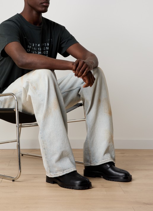 Maison Margiela Tabi County veterschoen van kalfsleer - voorkant 2 zwart