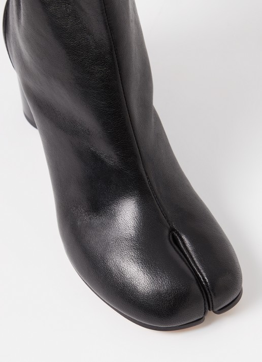 Maison Margiela Tabi enkellaarsje van leer - detail 6 zwart