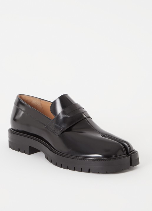 Maison Margiela Tabi loafer van kalfsleer - voorkant 6 zwart