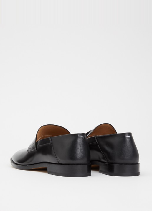Maison Margiela Tabi loafer van kalfsleer - achterkant zwart