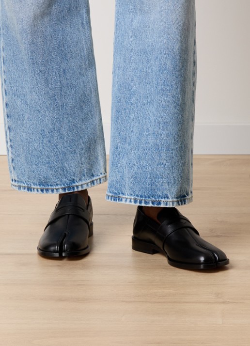 Maison Margiela Tabi loafer van kalfsleer - voorkant 6 zwart
