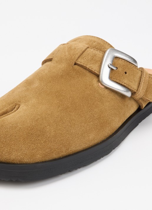 Maison Margiela Tabi muiltje van suède - detail 6 beige