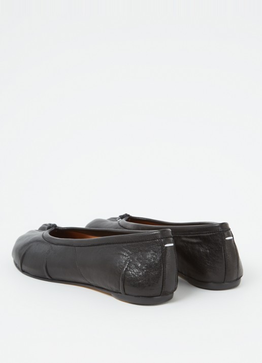 Maison Margiela Tabi New ballerina van lamsleer - achterkant zwart