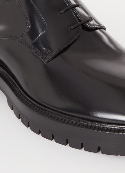 Maison Margiela Tabi veterschoen van kalfsleer - detail 6 zwart