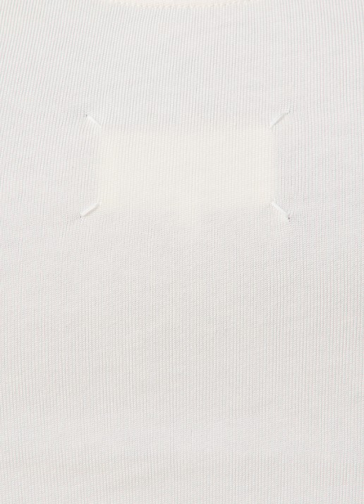 Maison Margiela Tanktop met logoprint - detail 4 gebroken wit