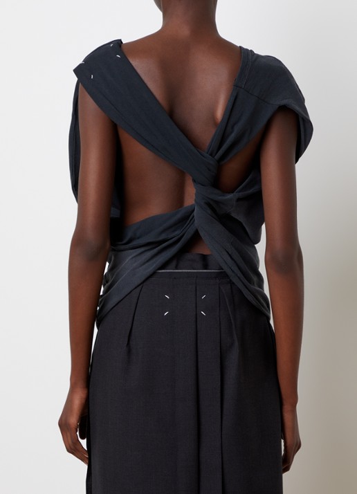 Maison Margiela Top met asymmetrische hals