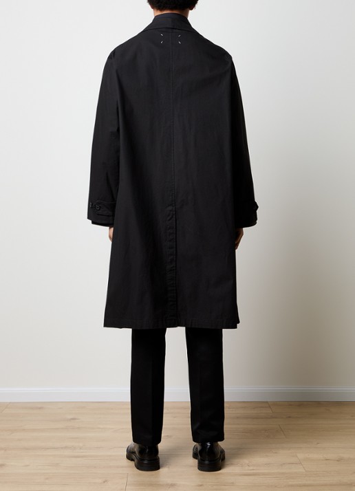 Maison Margiela Trenchcoat met steekzakken - achterkant 4 zwart