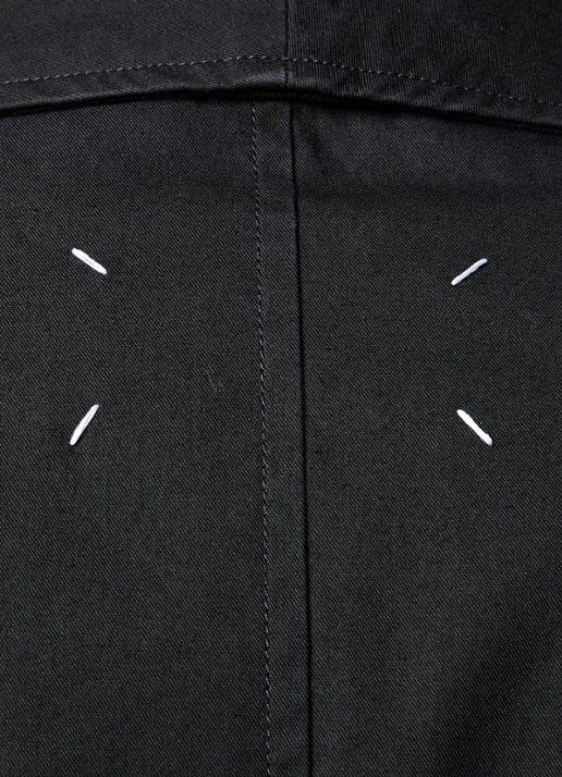 Maison Margiela Trenchcoat met steekzakken - detail 3 zwart