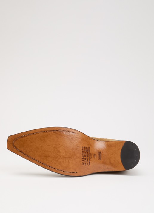 Maison Margiela Western Chelsea boot van suéde  - detail 3 lichtbruin