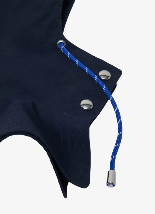 Maje Afneembare waterproof capuchon - detail 3 donkerblauw