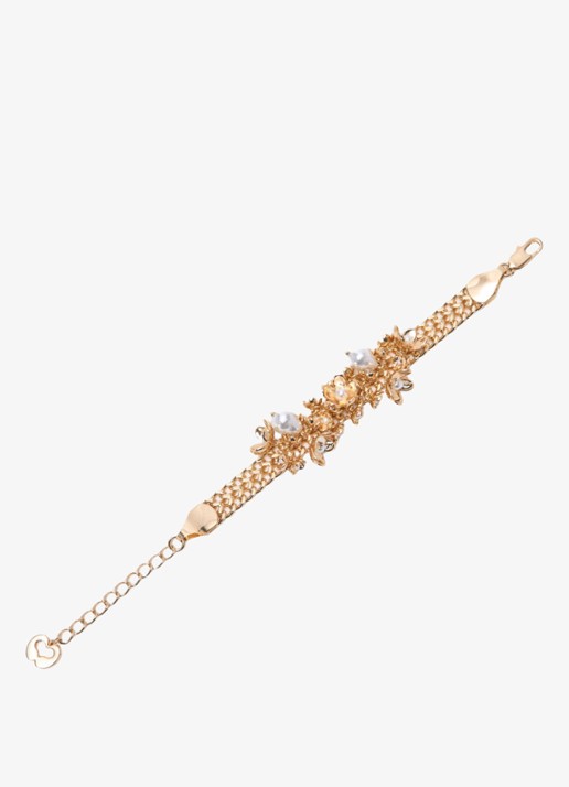 Maje Armband met glaskralen - detail goud