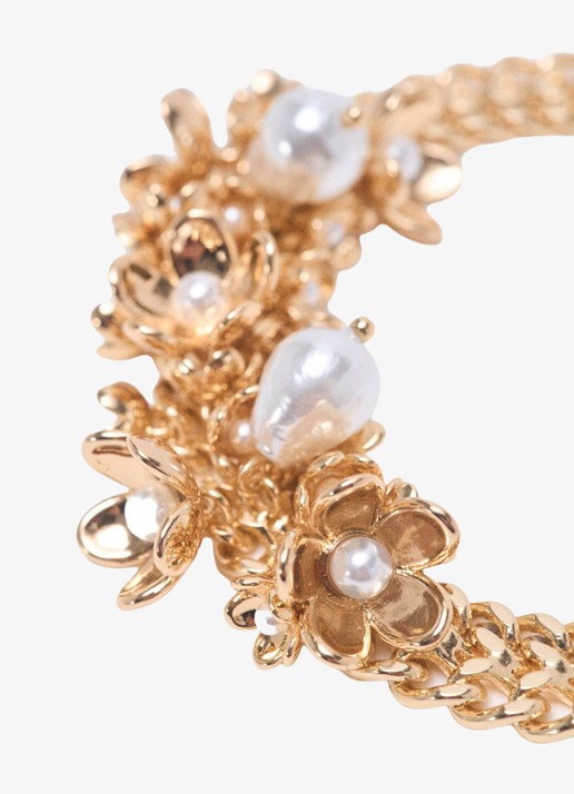 Maje Armband met glaskralen - detail 5 goud