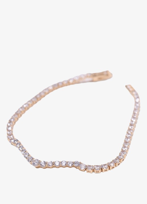 Maje Armband met zirkonia - detail 2 goud