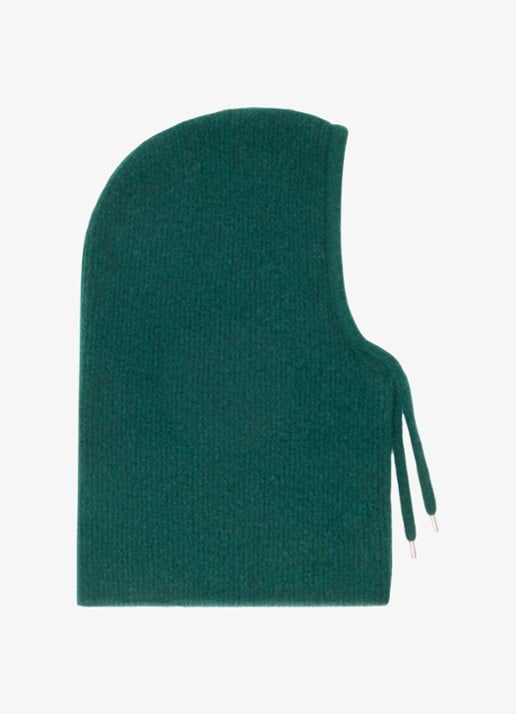 Maje Balaclava in wolblend - voorkant 6 zeegroen