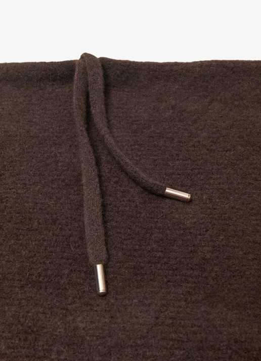 Maje Balaclava in wolblend - detail 3 donkerbruin